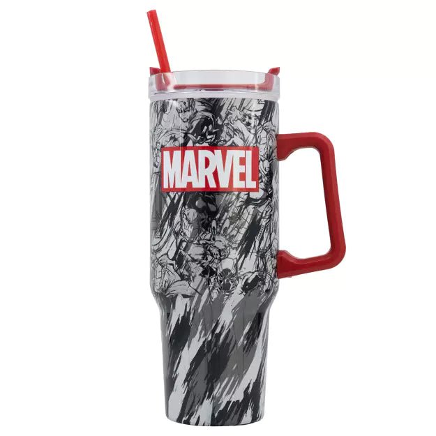 Marvel Pattern Young Adult DW Insulated Stainless Steel XXL Rambler Mug Rooleo