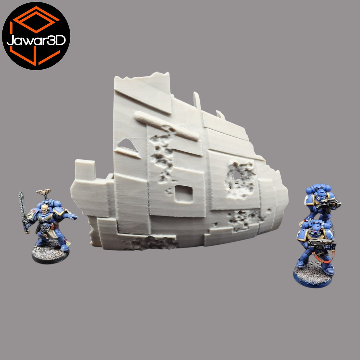 Spaceship Wreckage - 28mm Wargaming Scatter Terrain Scenery Tabletop Miniature Jawar3d