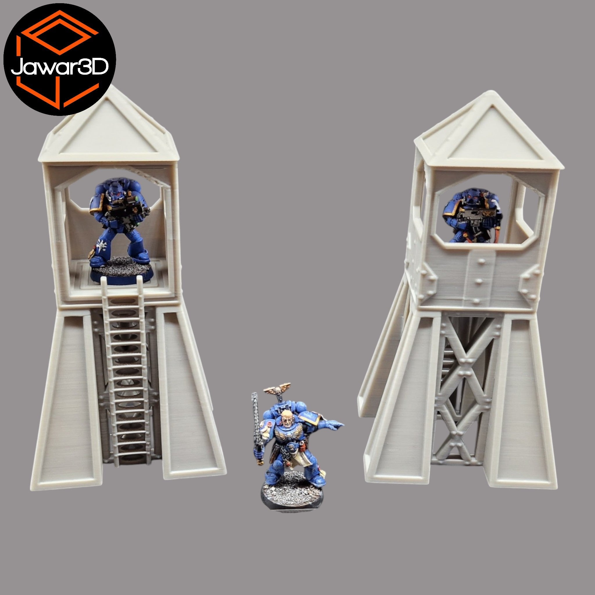 Command Station Watch Tower x2 - 28mm Wargaming Scatter Terrain Scenery Tabletop Jawar3d