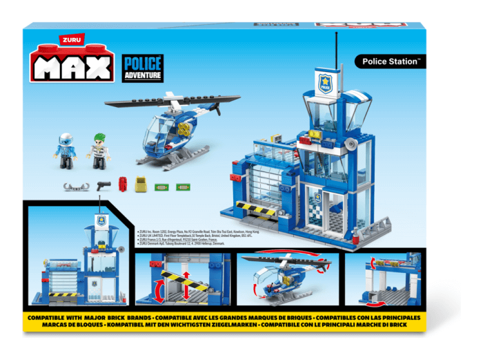 Zuru Max City Police Adventure Police Station 321 Piece Building Brick Playset Zuru