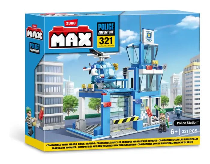 Zuru Max City Police Adventure Police Station 321 Piece Building Brick Playset Zuru