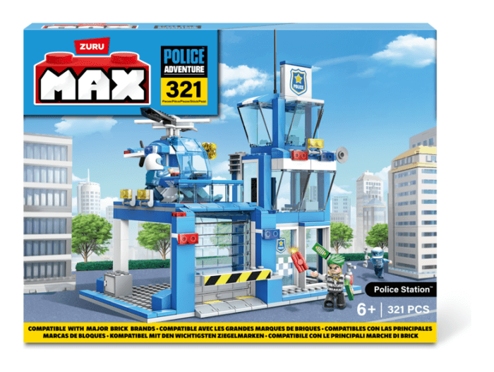 Zuru Max City Police Adventure Police Station 321 Piece Building Brick Playset Zuru