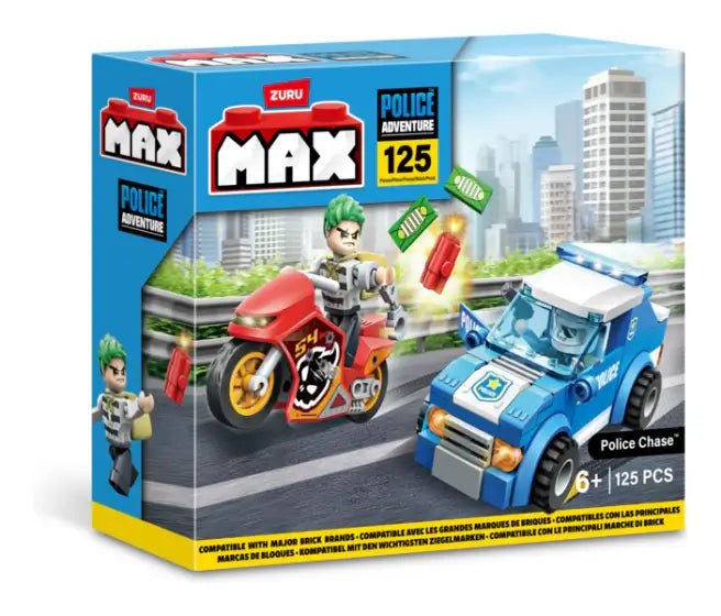 Zuru Max City Police Adventure Police Chase 125 Piece Building Brick Playset Zuru