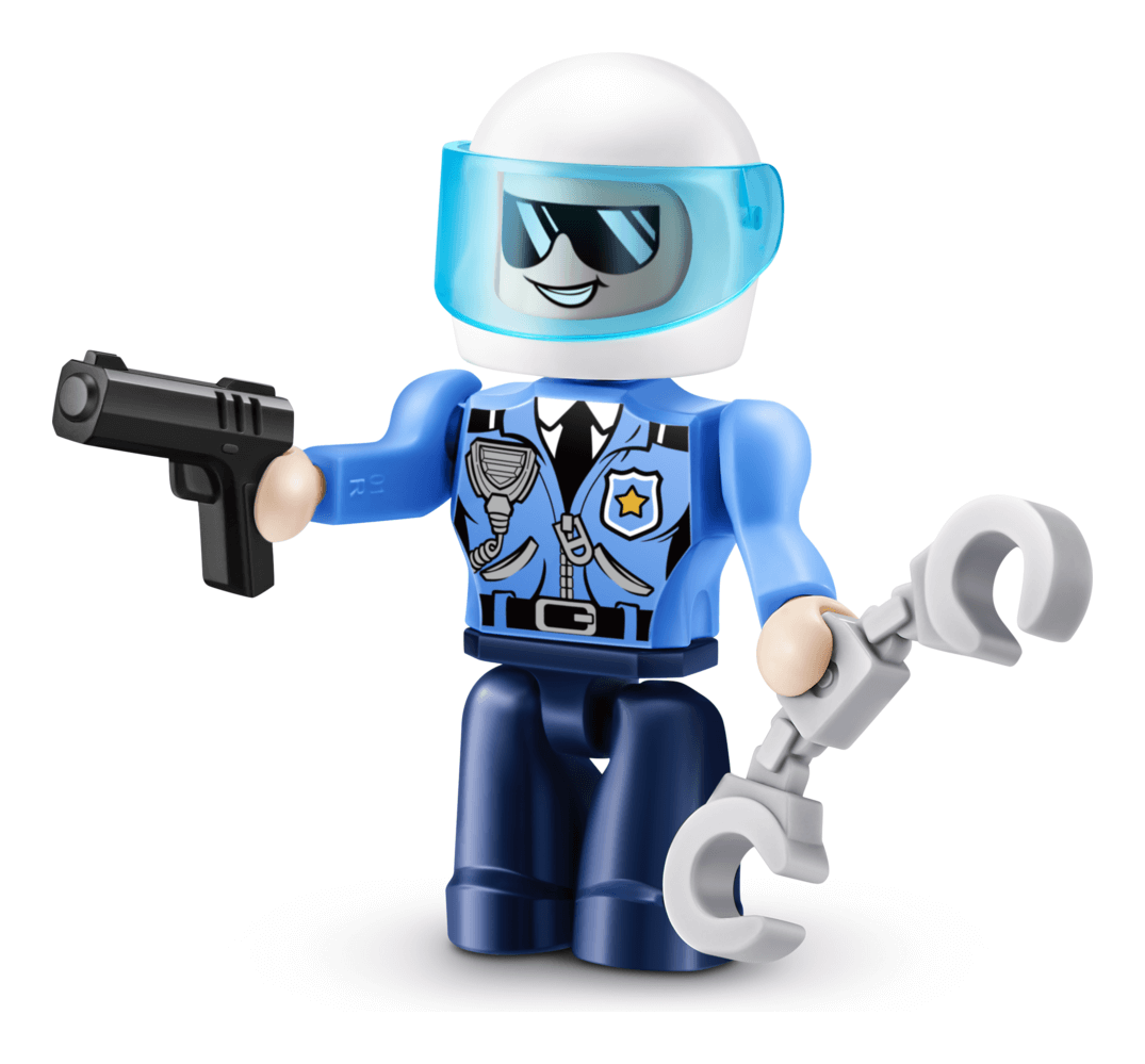 Zuru Max City Police Adventure Police Chase 125 Piece Building Brick Playset Zuru
