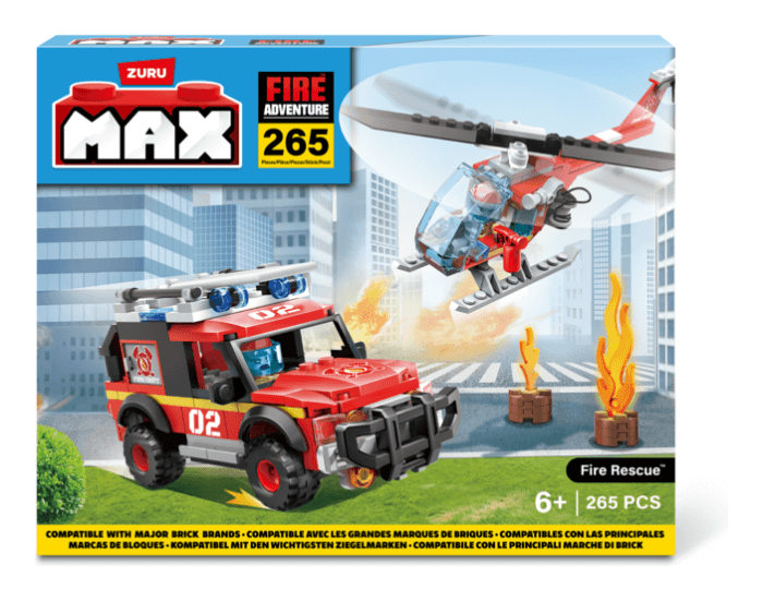 Zuru Max Fire Adventure Fire Rescue 265 Piece Building Brick Playset Zuru
