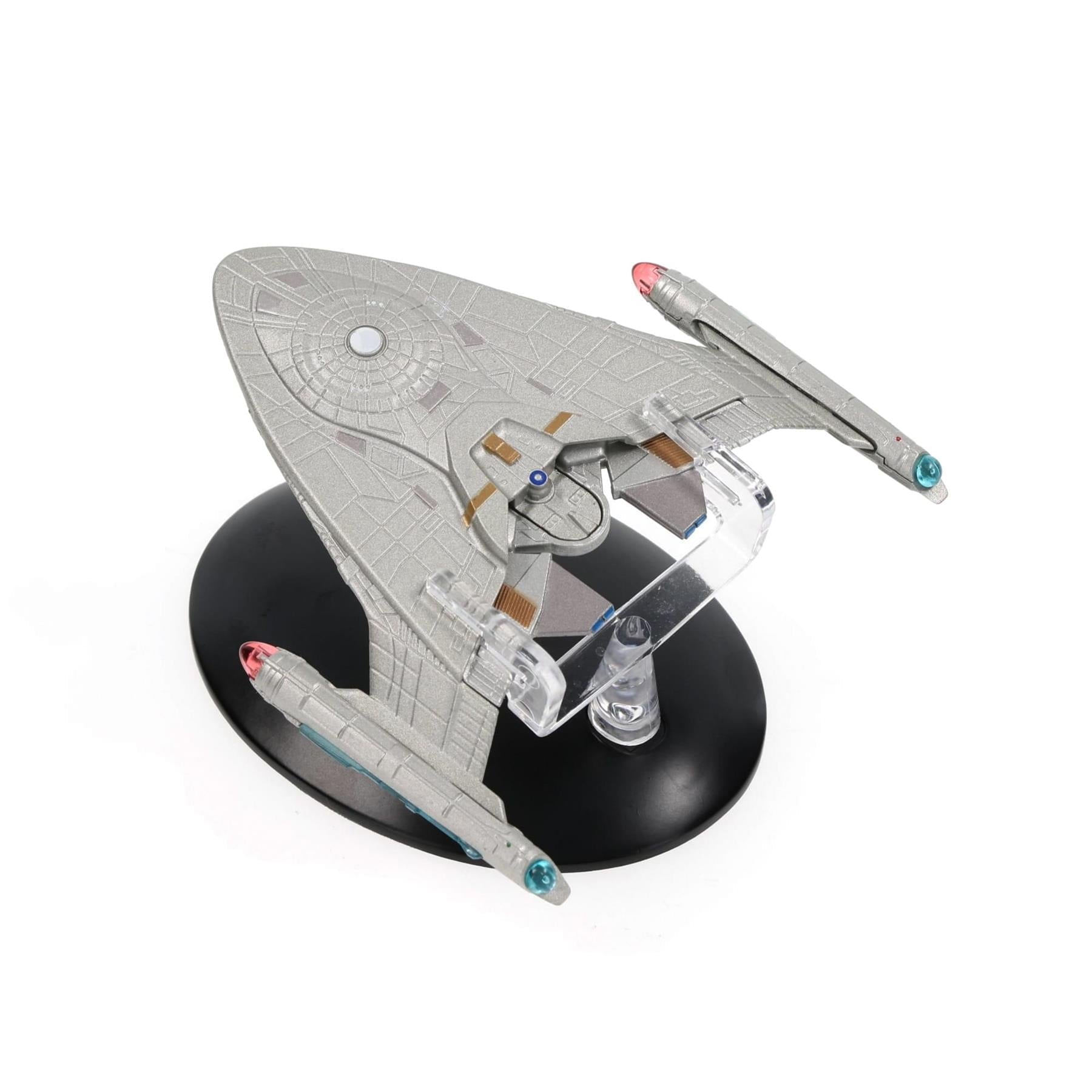 #82 United Earth Starfleet Warp Delta Model Diecast Ship Window Box (Eaglemoss / Star Trek) Real Merch