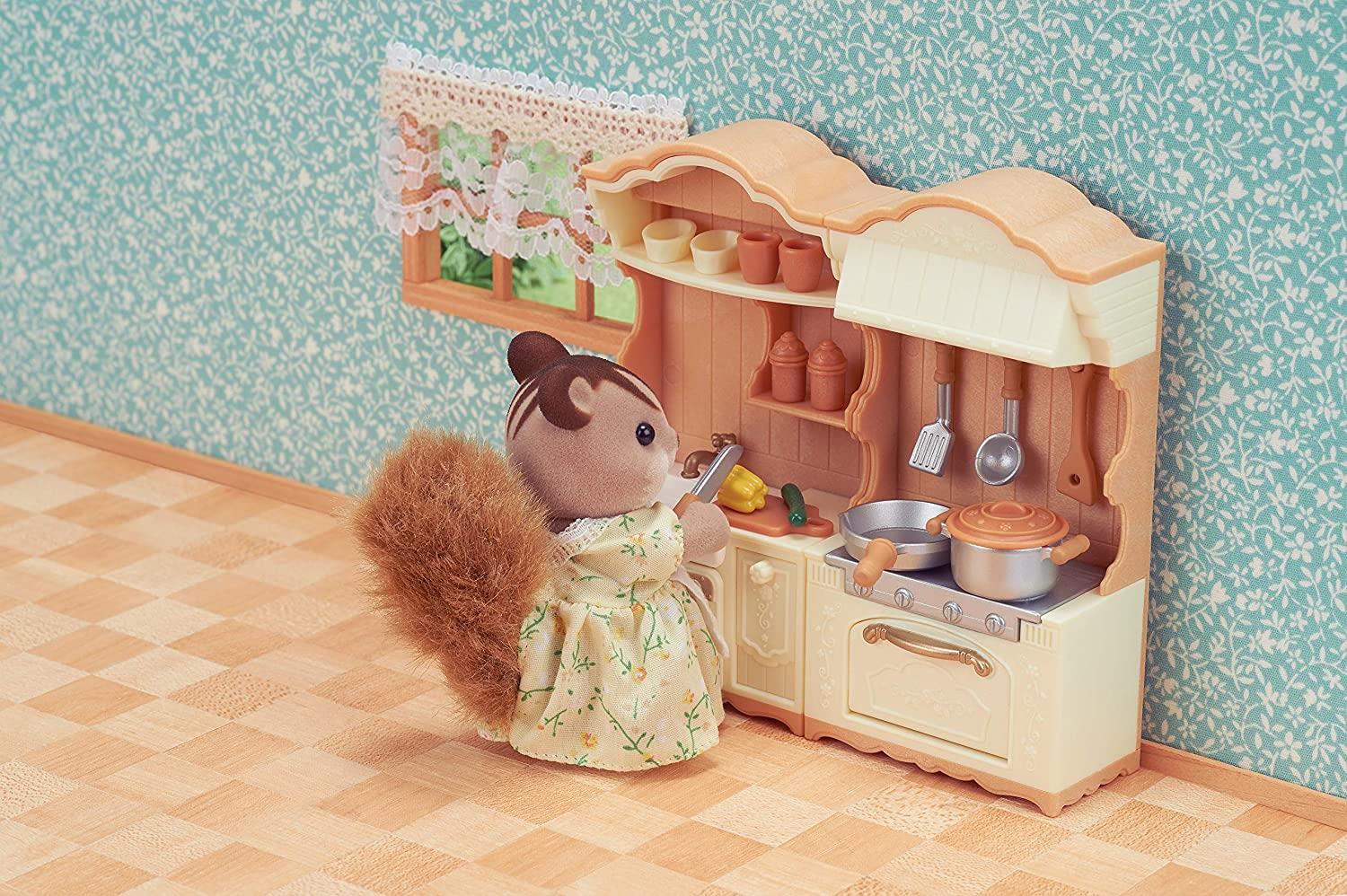 Sylvanian Families Kitchen Play Set Furniture Pack for Ages 3 and Up Curious Minds