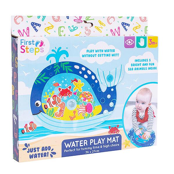 Baby's Fun Sensory Water Play Mat with Whale Design (36x27 cm) Curious Minds