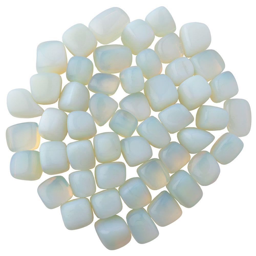White Opalite Tumbled Semi-Precious Collectible Gemstone Curious Minds