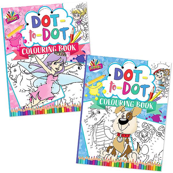 Children's Dot-To-Dot Colouring Activity Book (Assorted Covers) Curious Minds