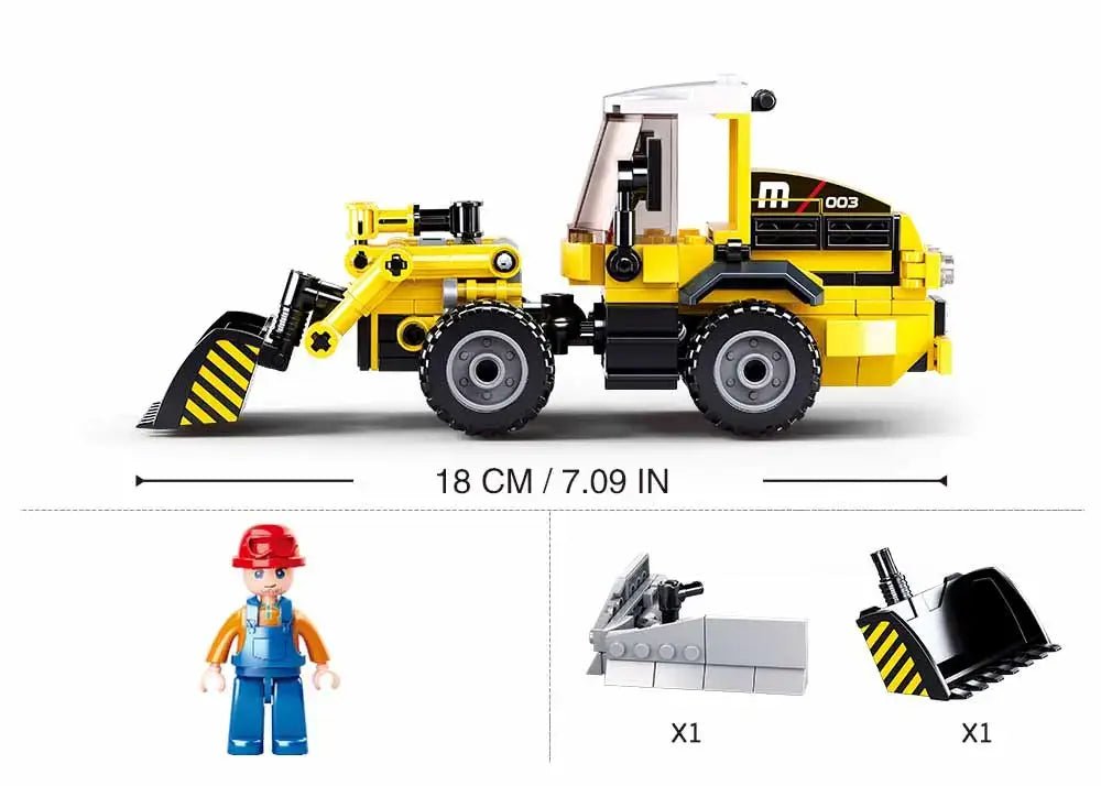 Sluban - Town Construction Tipper/Plough 2in1 Building Brick Set Sluban