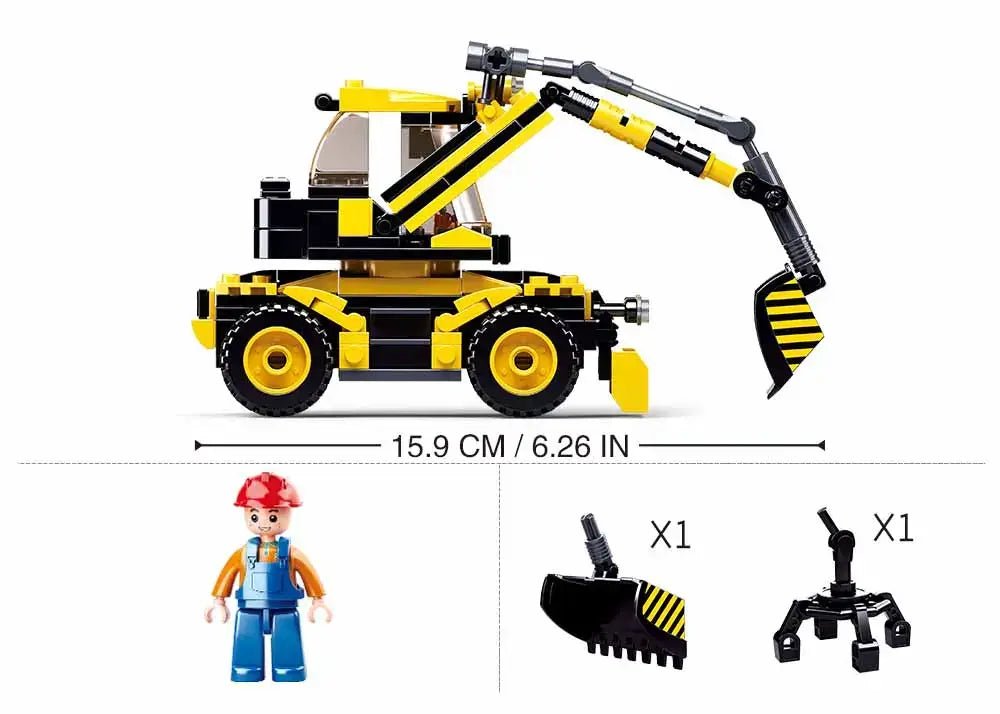 Sluban - Town Construction Excavator Building Brick Set Sluban
