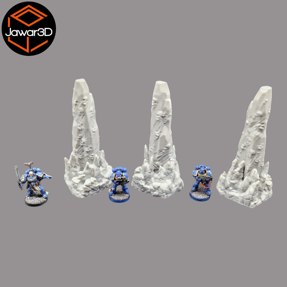 Haunted Rock x3 - 28mm Wargaming Scatter Terrain Scenery Tabletop Miniature Jawar3d