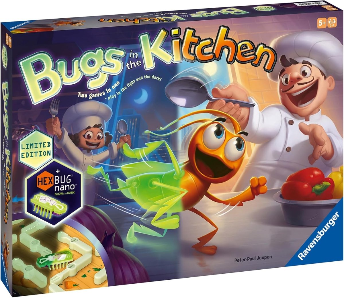 Glow in the Dark Bugs in the Kitchen Board Game Rooleo