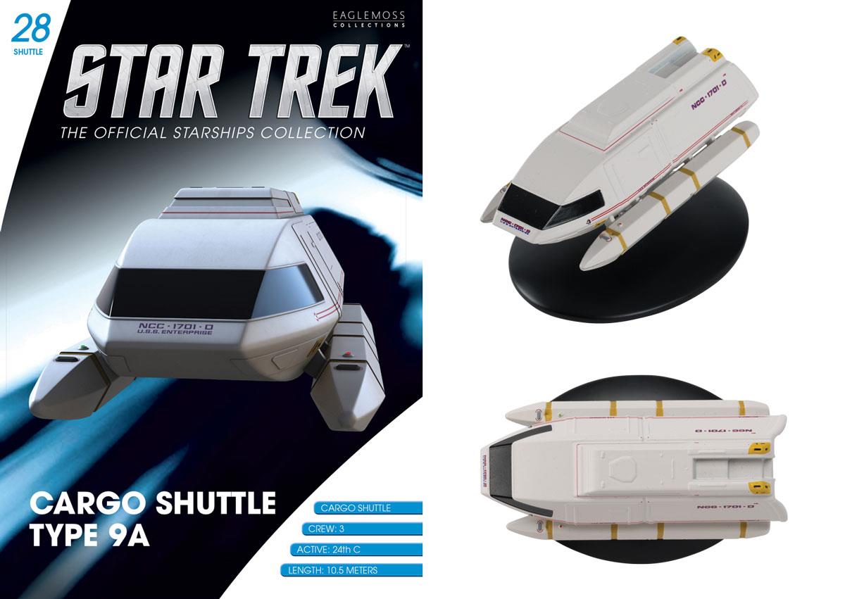 #28 Cargo Shuttle Type 9A Shuttle Model Die Cast Shuttlecraft Ship (Eaglemoss / Star Trek) Real Merch