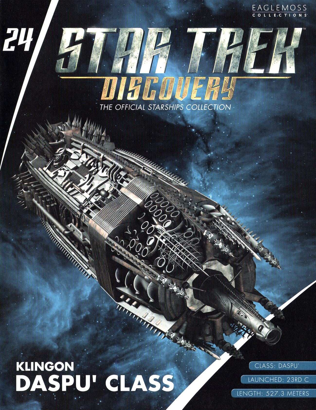 #24 Klingon DASPU' Class Discovery Ships Diecast Model Ship (Star Trek / Eaglemoss) Real Merch