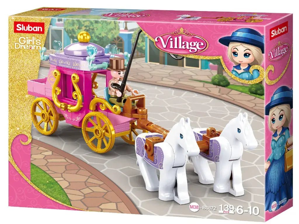 Sluban Girls Dream Village Carriage Building Brick Set Sluban