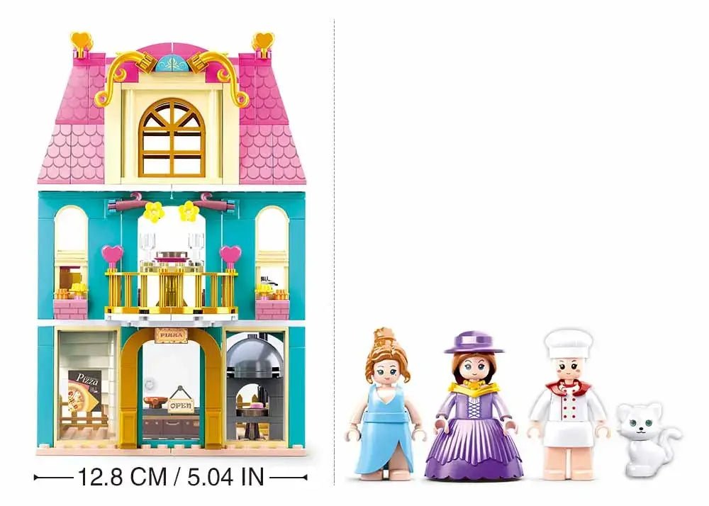 Sluban - Girl's Dream Village Pizza Parlour Building Brick Set Sluban