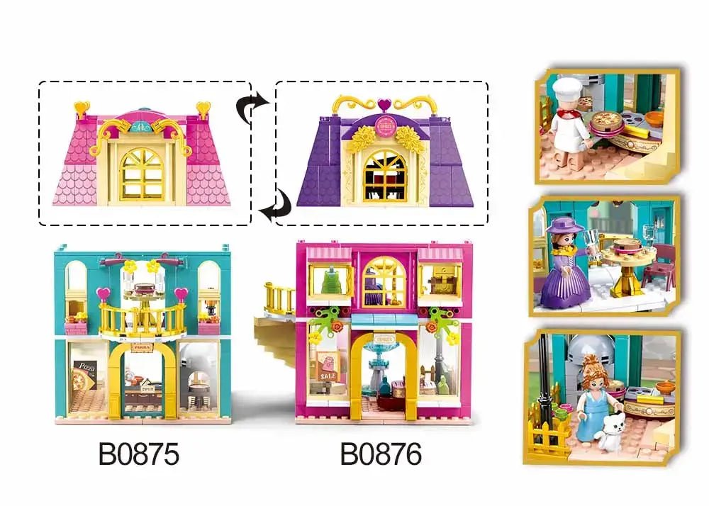 Sluban - Girl's Dream Village Pizza Parlour Building Brick Set Sluban