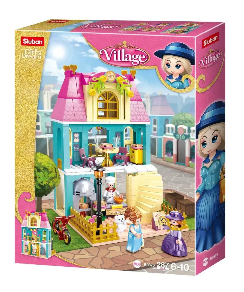Sluban - Girl's Dream Village Pizza Parlour Building Brick Set Sluban