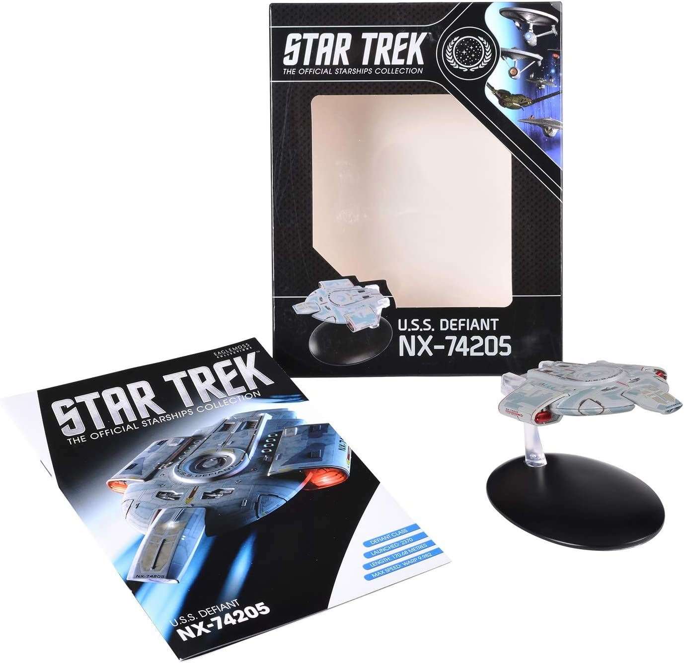 #07 U.S.S. Defiant NX-74205 (Defiant-class) Diecast Model Ship (Eaglemoss / Star Trek) Real Merch