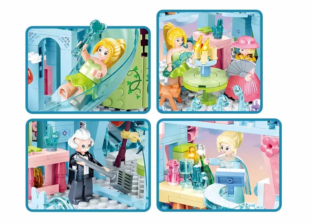 Sluban Girl's Dream Fairy Tales Of Winter Fairy Tale Castle Building Brick Set Sluban