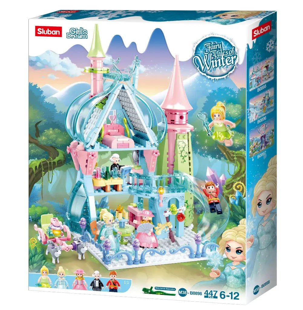 Sluban Girl's Dream Fairy Tales Of Winter Fairy Tale Castle Building Brick Set Sluban