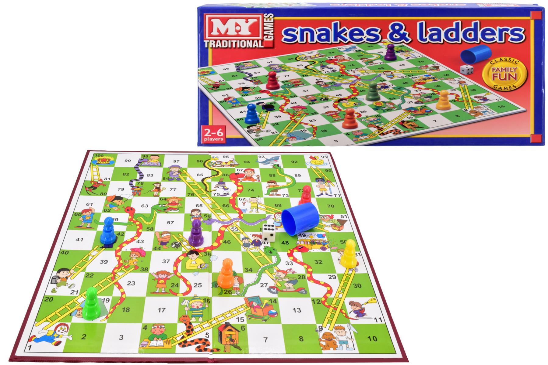 Snakes and Ladders Classic Family Board Game Curious Minds