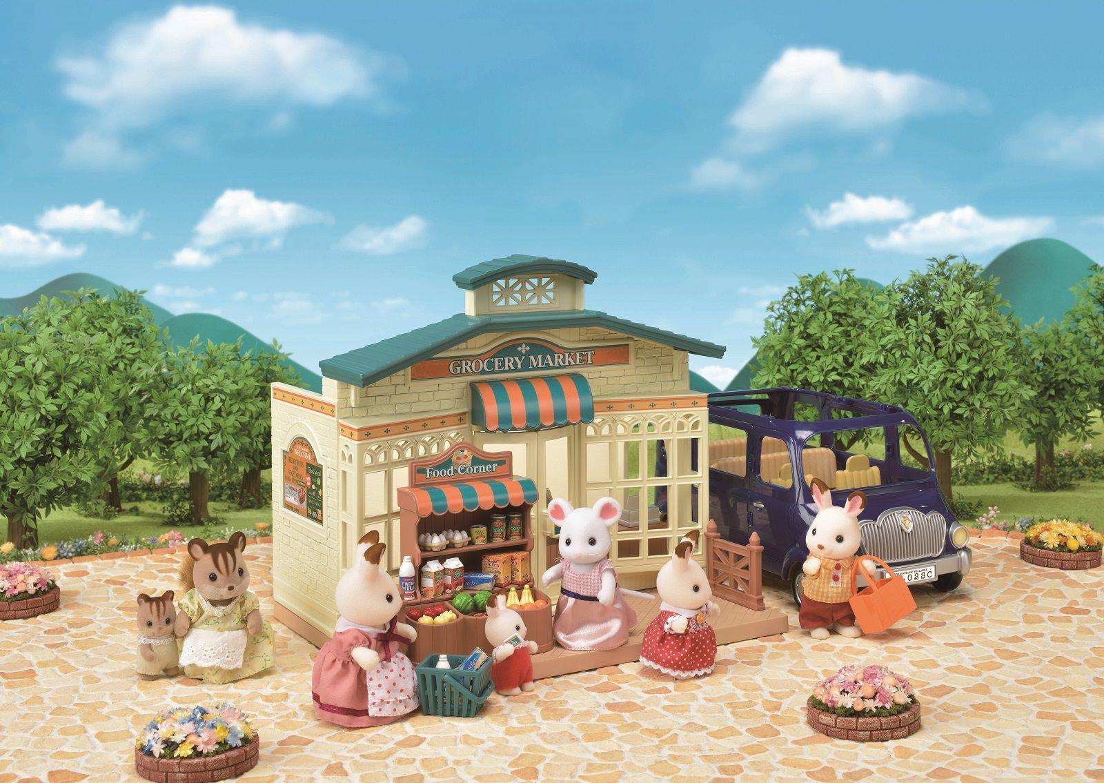Sylvanian Families Grocery Market Toy Shop Playset for Ages 3 and Up Curious Minds