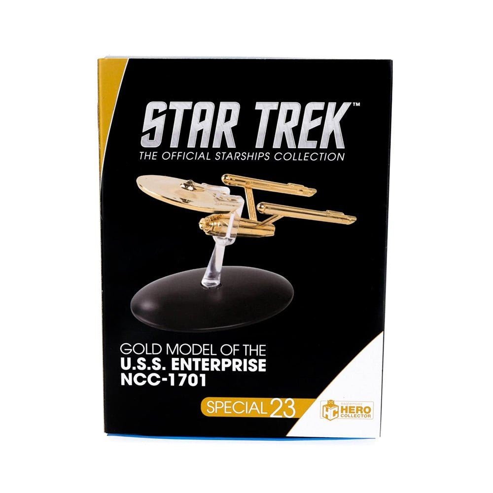 #23 Gold U.S.S. Enterprise NCC-1701 Model Die Cast Ship SPECIAL ISSUE (Eaglemoss / Star Trek) Real Merch