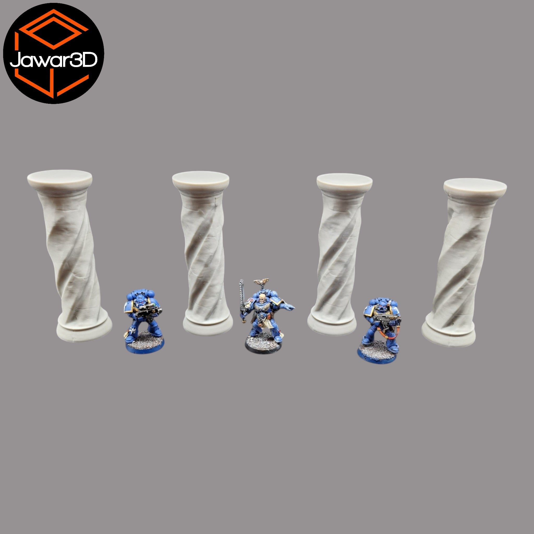 Pillars #4 x4 - 28mm Wargaming Scatter Terrain Scenery Tabletop Miniature Jawar3d