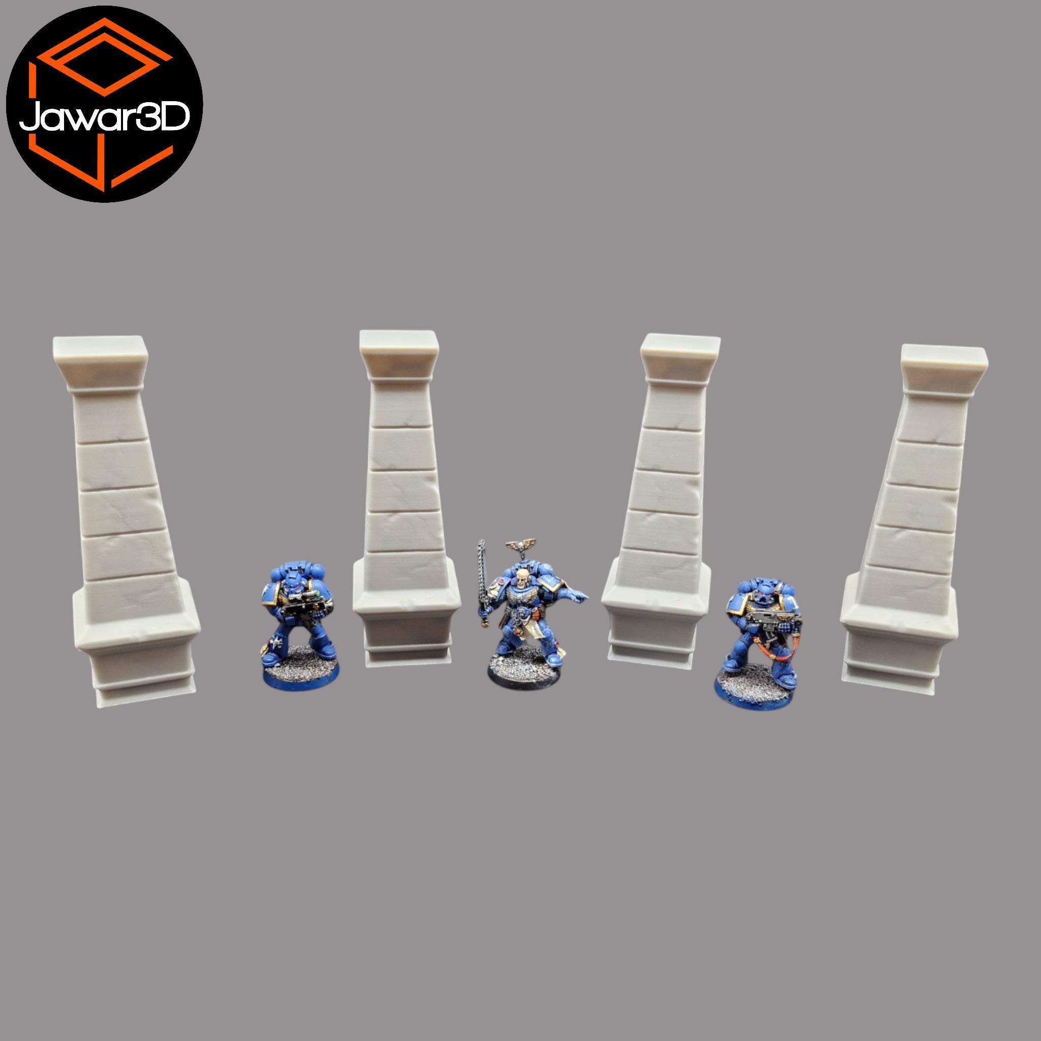 Pillars #6 x4 - 28mm Wargaming Scatter Terrain Scenery Tabletop Miniature Jawar3d