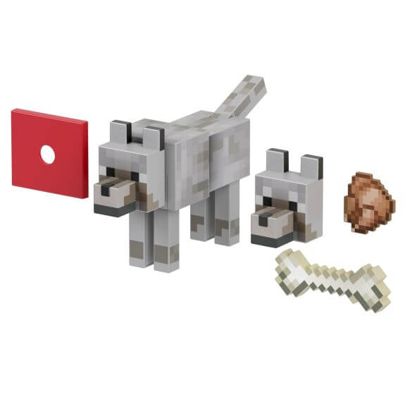 Minecraft Diamond Level Wolf Figure mojang