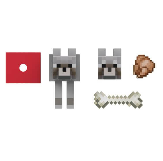 Minecraft Diamond Level Wolf Figure mojang
