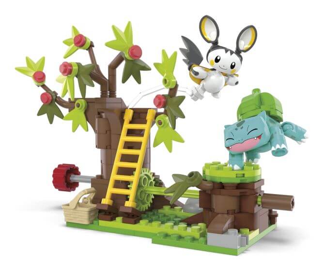 Mega Bloks Pokemon Emolga & Bulbasaur Charming Woods Brick Box Playset Mega Bloks