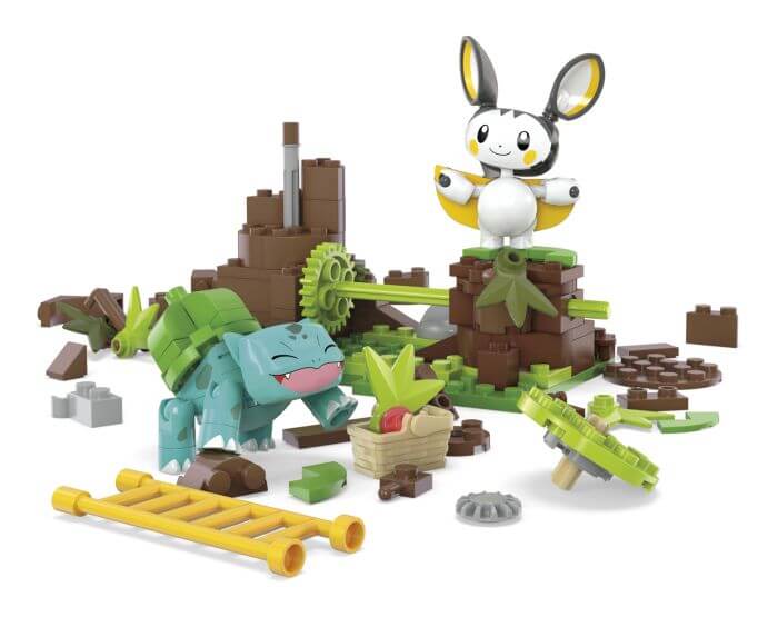 Mega Bloks Pokemon Emolga & Bulbasaur Charming Woods Brick Box Playset Mega Bloks