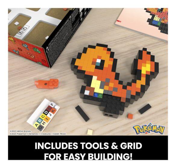 Mega Bloks Pokemon Charmander Pixel Art Brick Set Mega Bloks