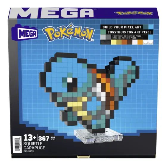 Mega Bloks Pokemon Squirtle Pixel Art Brick Set Mega Bloks