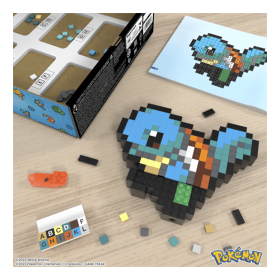 Mega Bloks Pokemon Squirtle Pixel Art Brick Set Mega Bloks