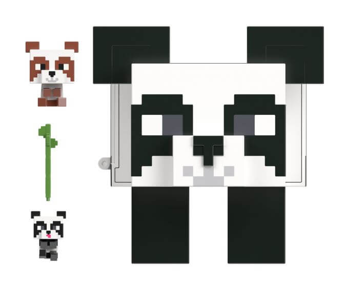 Minecraft Mob head Minis Panda Playset mojang