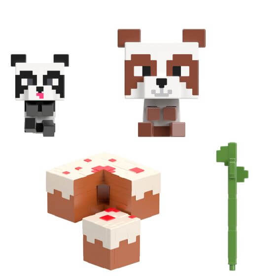 Minecraft Mob head Minis Panda Playset mojang
