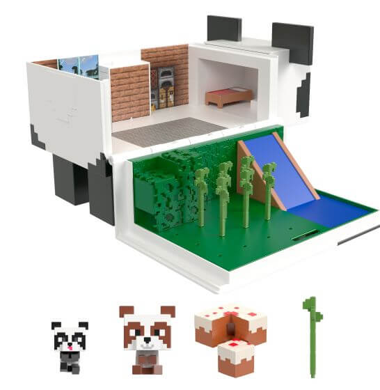 Minecraft Mob head Minis Panda Playset mojang