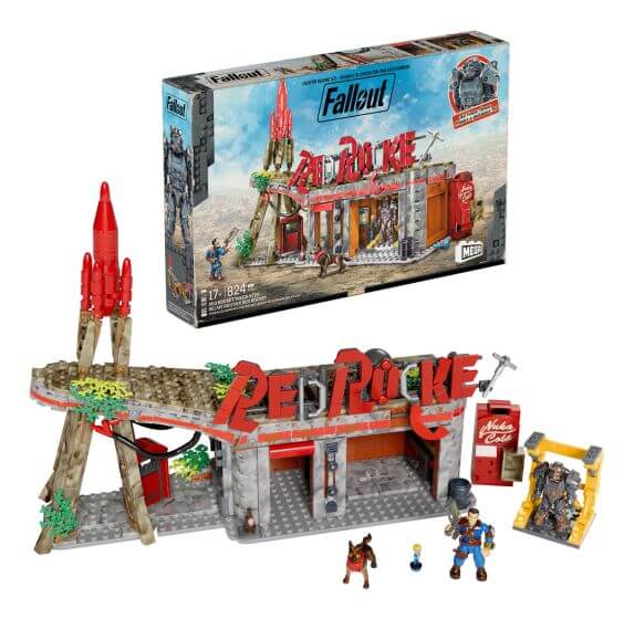 Mega Bloks Fallout - Red Rocket Truck Stop Brick Playset Mega Bloks