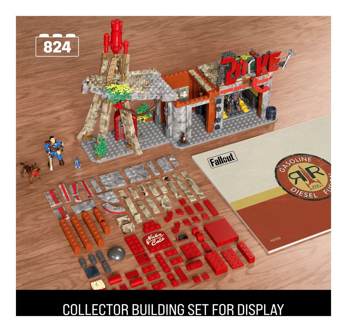 Mega Bloks Fallout - Red Rocket Truck Stop Brick Playset Mega Bloks