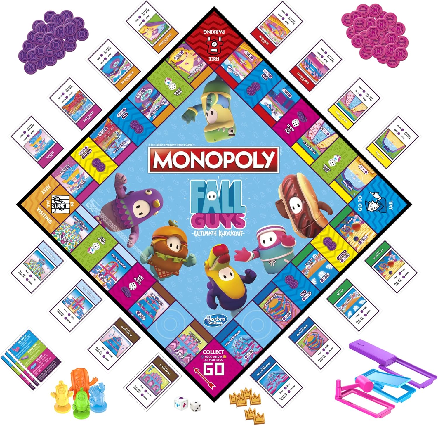 MONOPOLY Fall Guys Ultimate Knockout Edition Rooleo