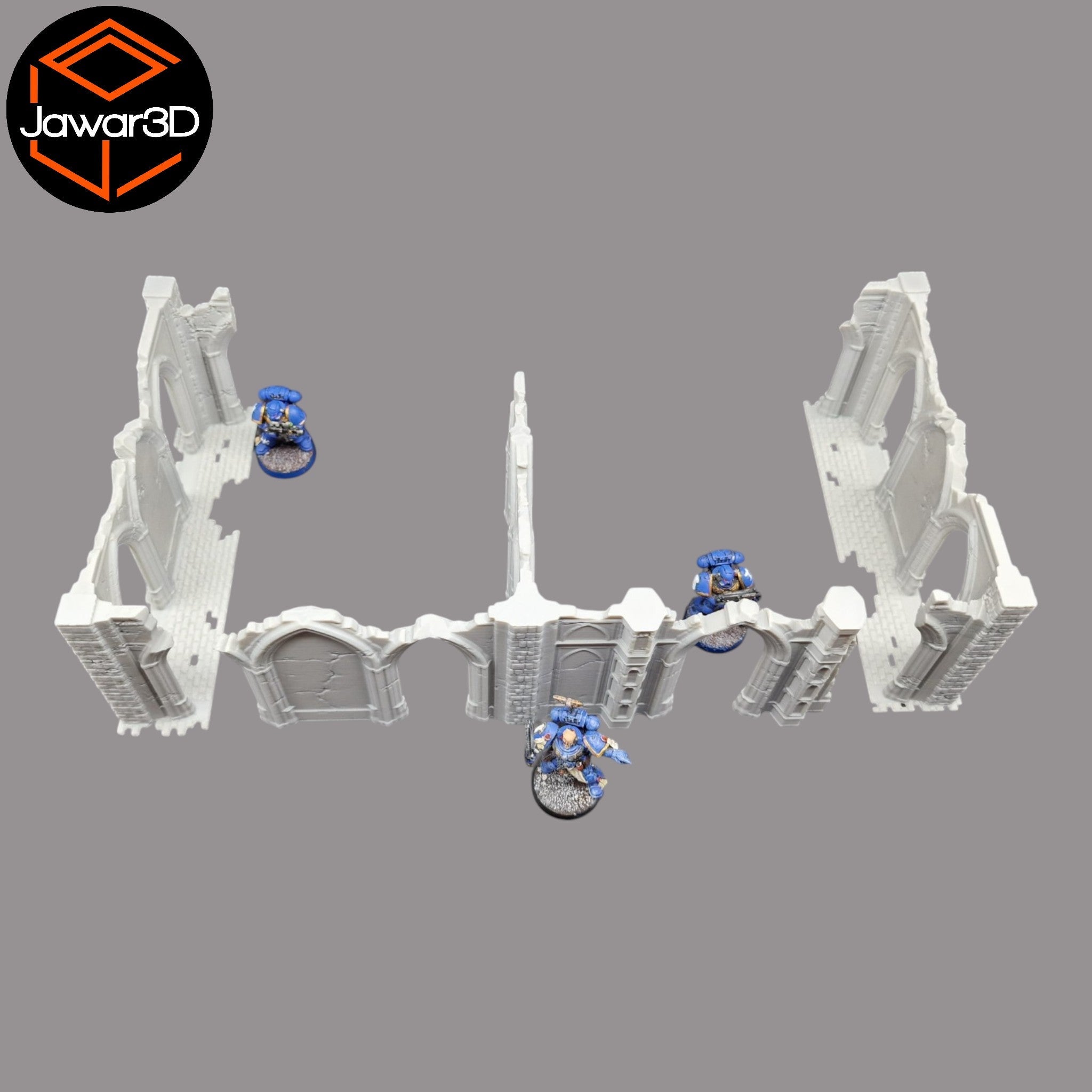 Gothic Ruins Set - 28mm Wargaming Scatter Terrain Scenery Tabletop Miniature Jawar3d