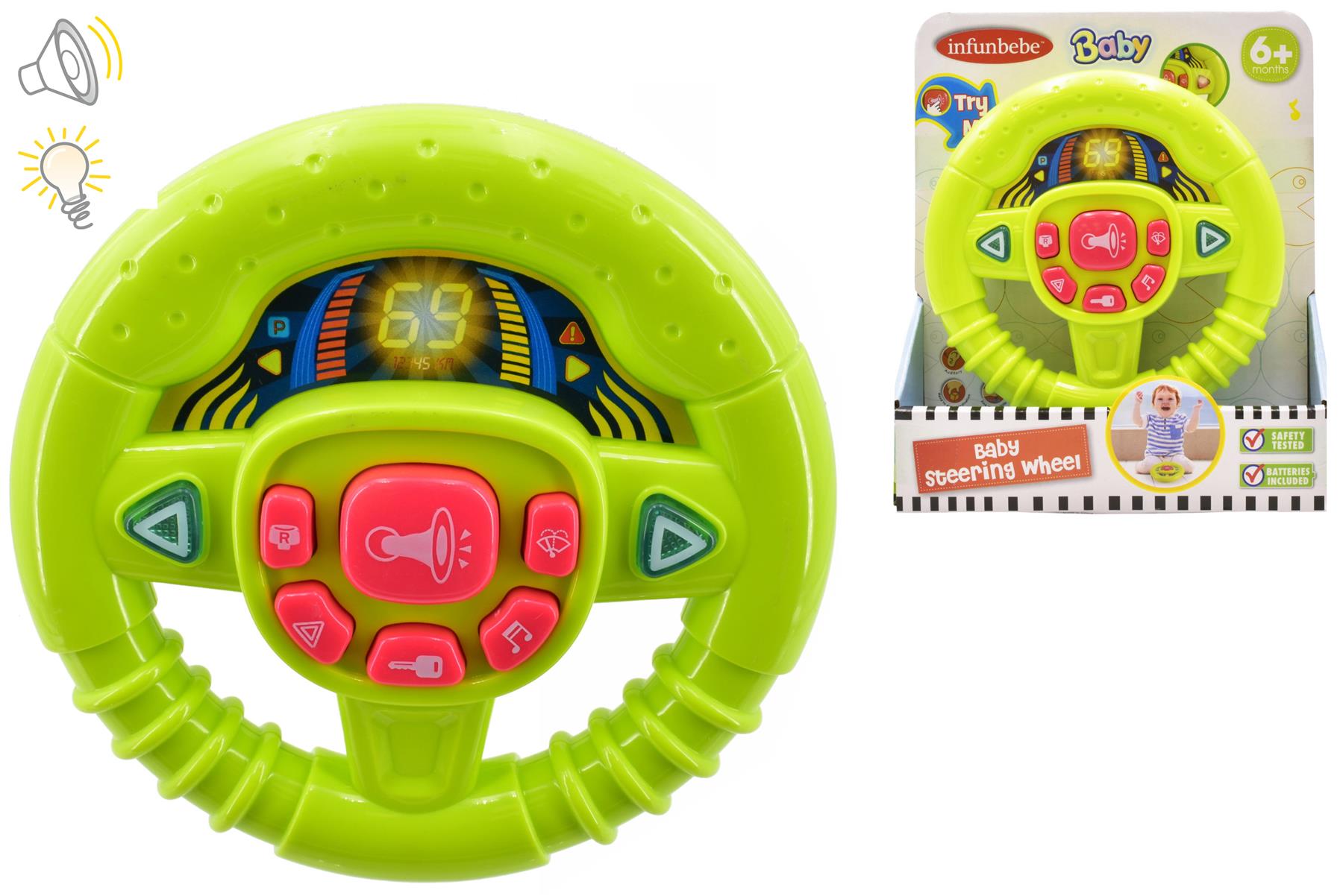 Baby's Pretend Steering Wheel with Sound Effects Curious Minds