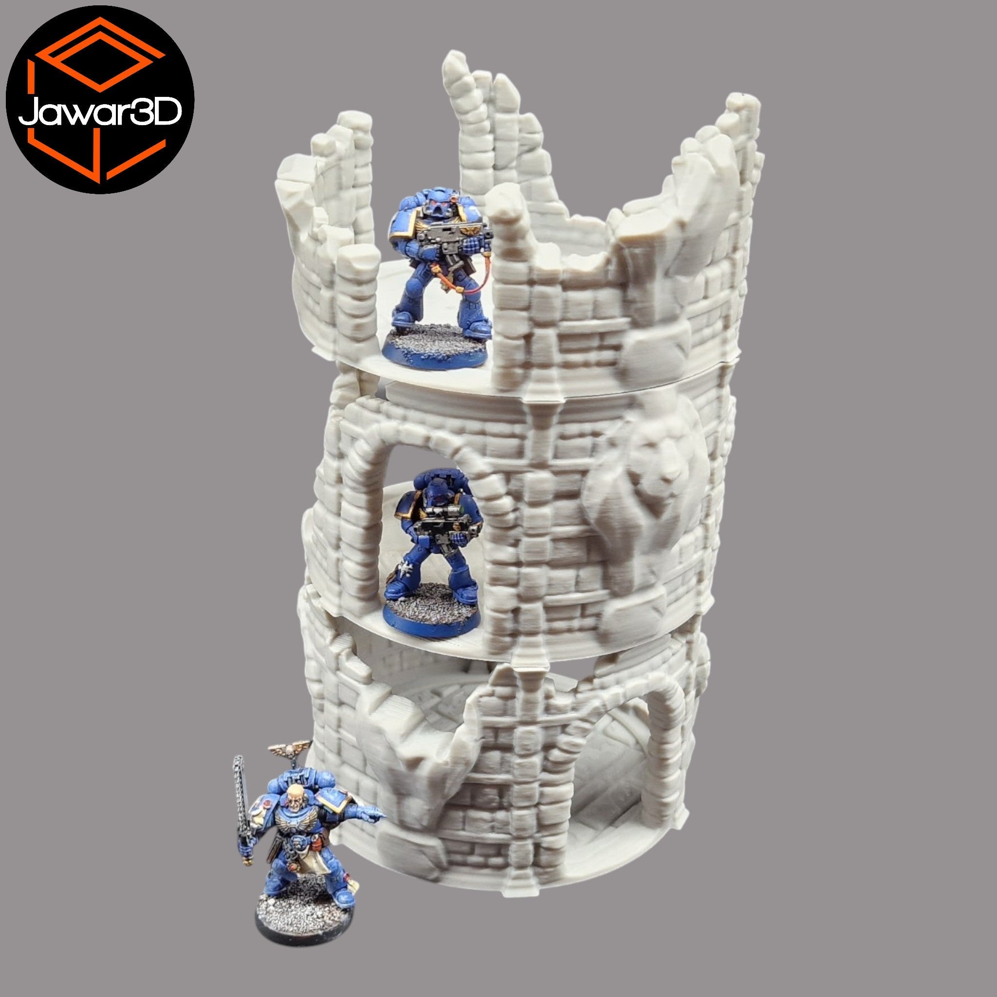 Circle Tower Ruin - 28mm Wargaming Scatter Terrain Scenery Tabletop Miniature Jawar3d