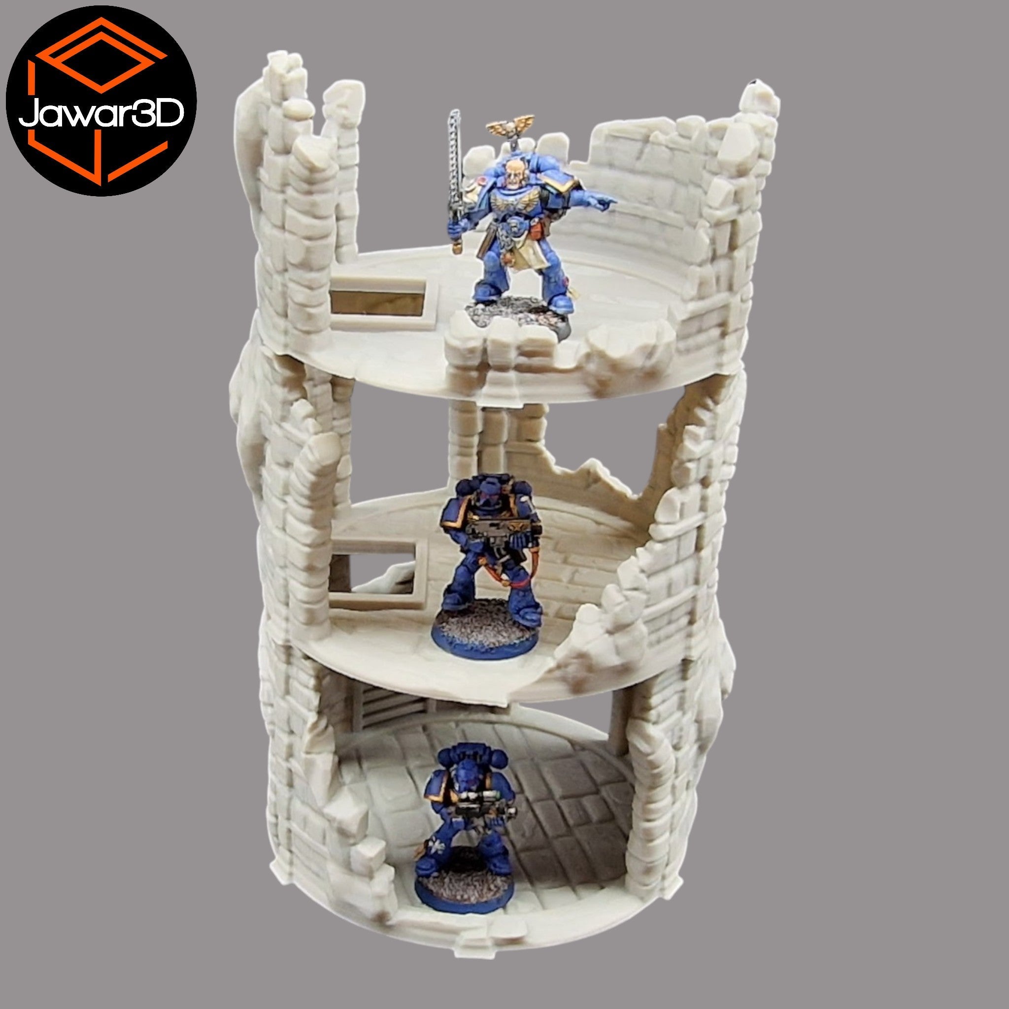 Circle Tower Ruin - 28mm Wargaming Scatter Terrain Scenery Tabletop Miniature Jawar3d