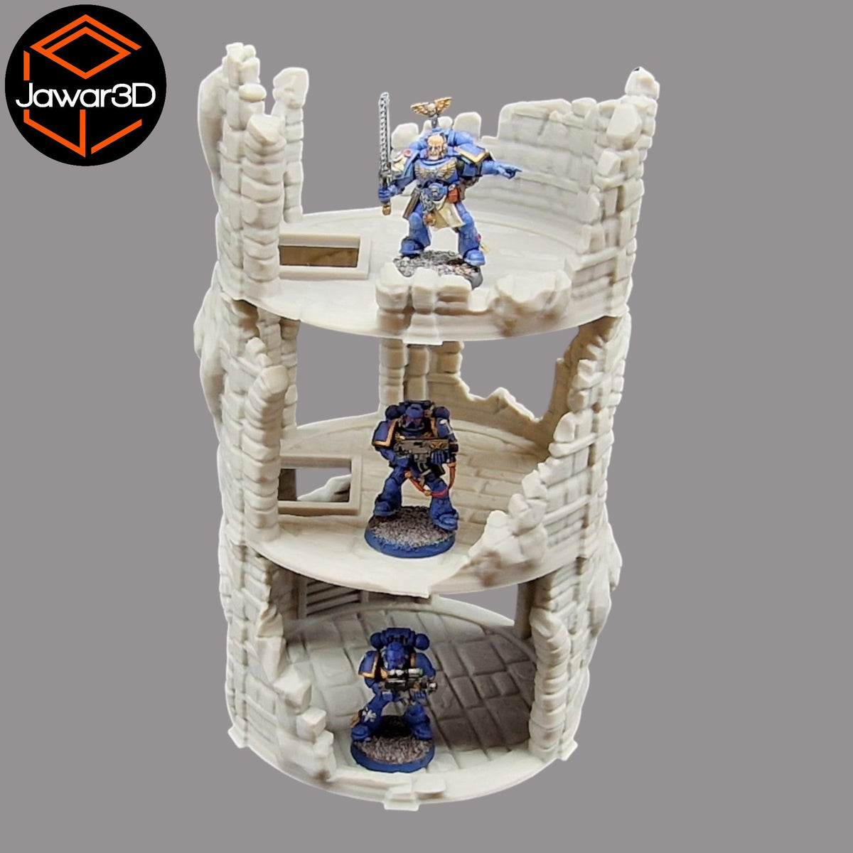 Circle Tower Ruin - 28mm Wargaming Scatter Terrain Scenery Tabletop Miniature Jawar3d